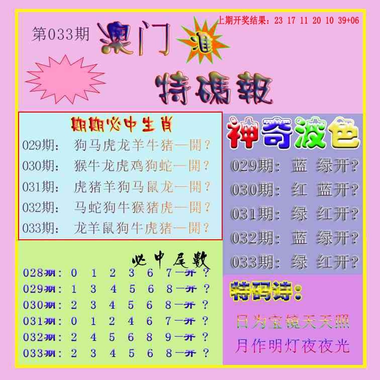 033期生财有道特码报[图]