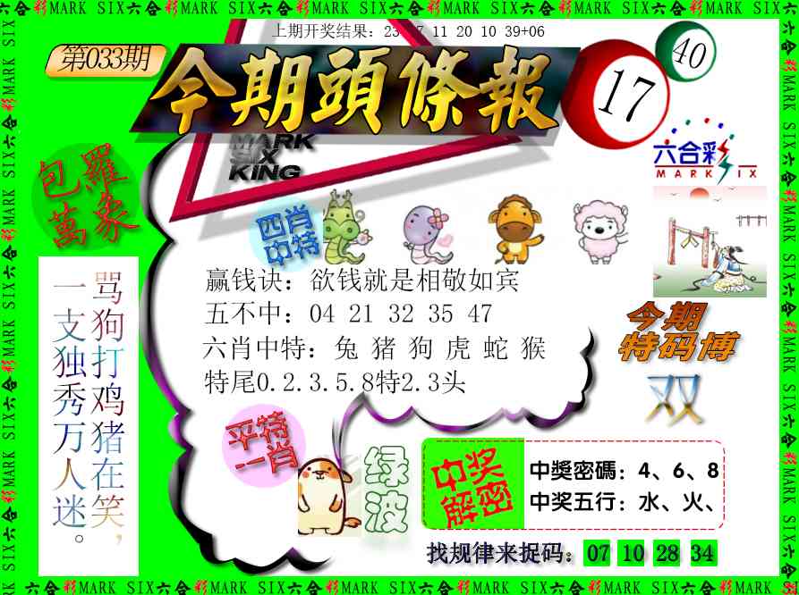 033期今期头条报[图]