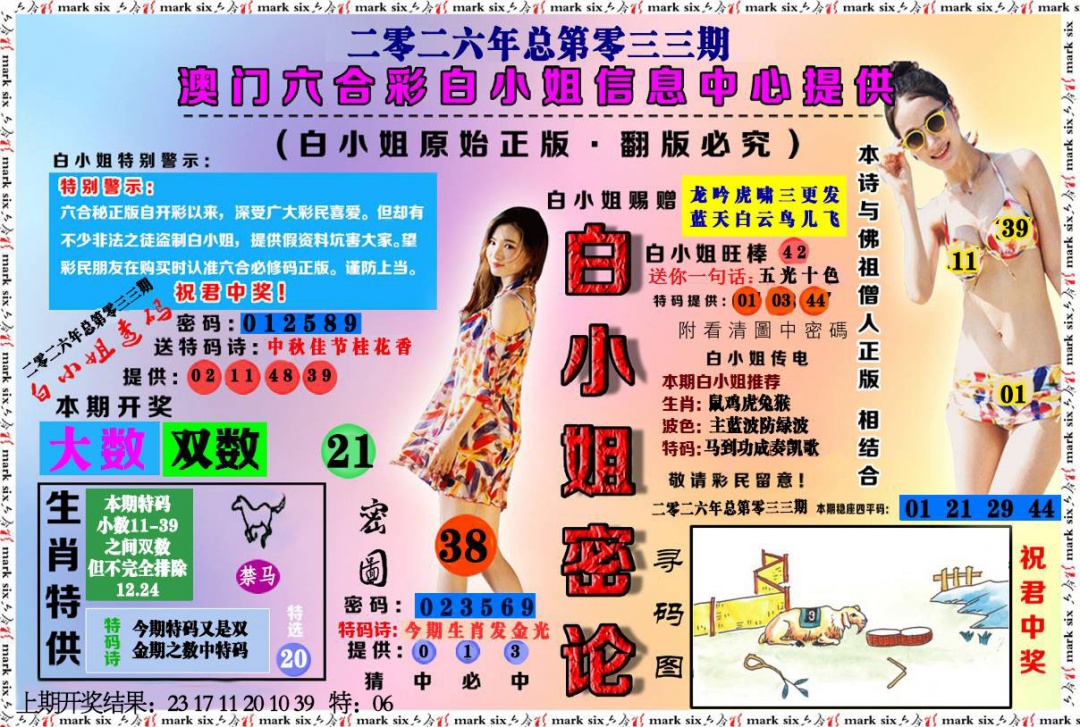 033期白小姐密论[图]