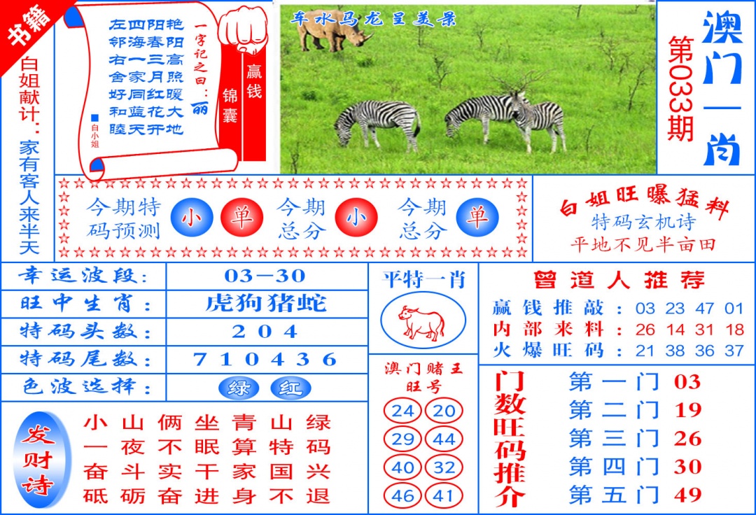 033期澳门东北虎[图]