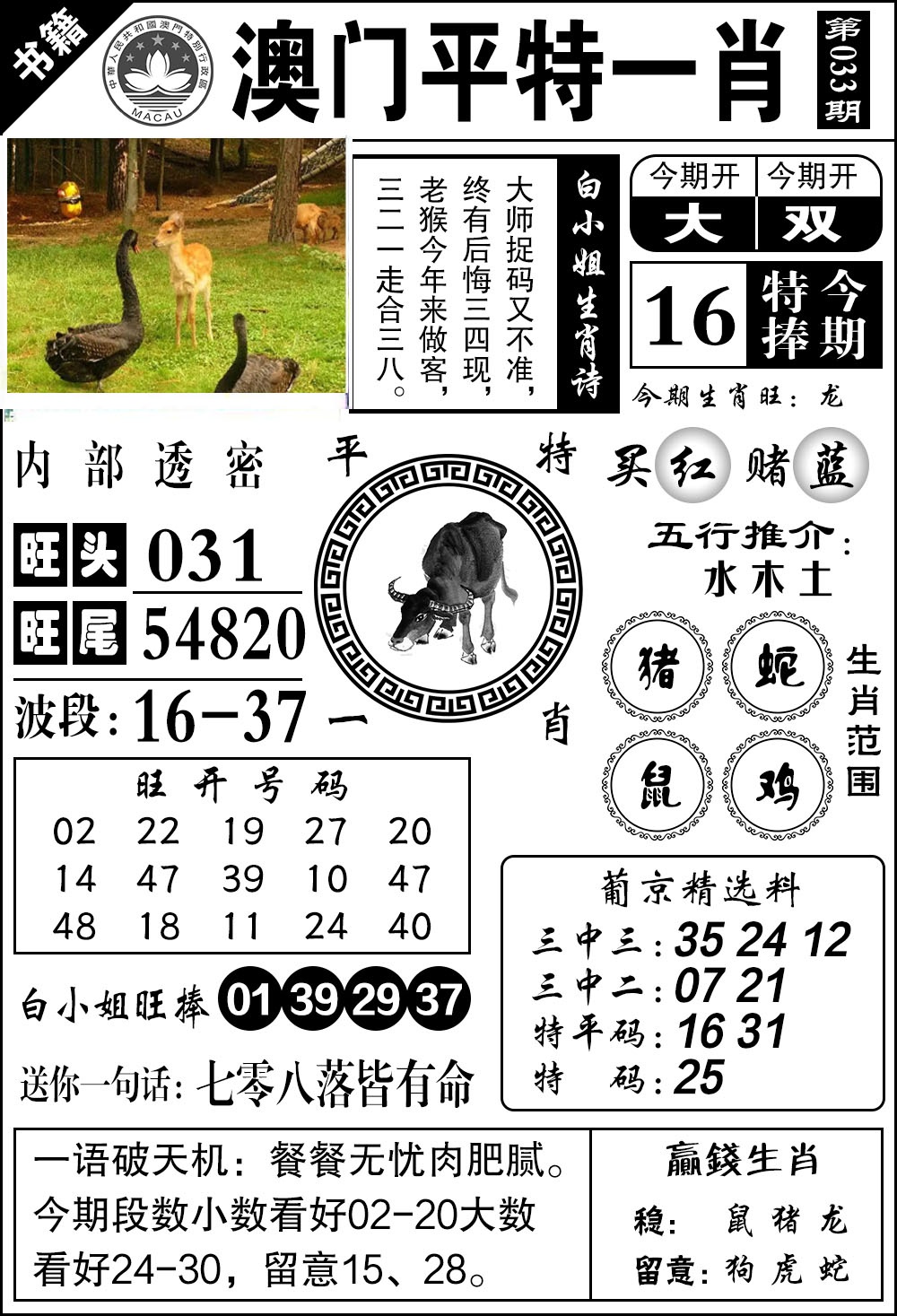 033期澳门内部透密[图]