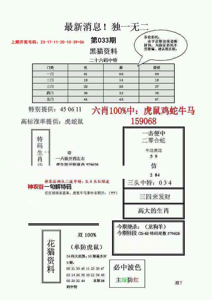 033期独一无二(正)[图]