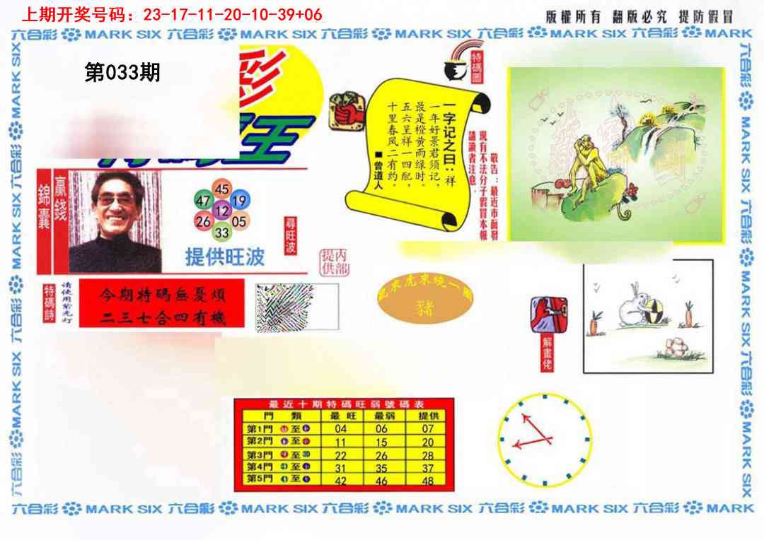 033期特码王(信封)[图]